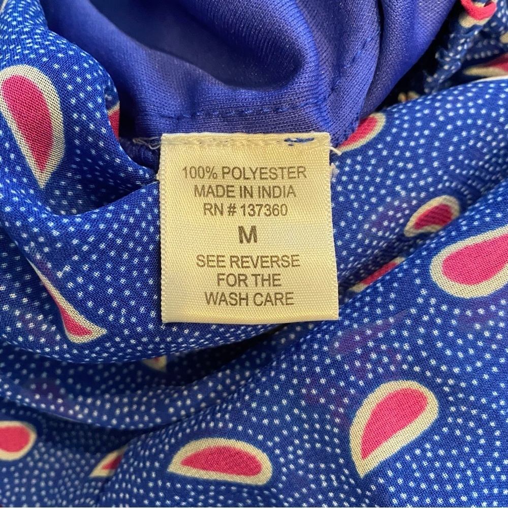 Truth Women's size M Blue Pink Paisley Floral pattern Maxi Skirt lightweight - Picture 8 of 8